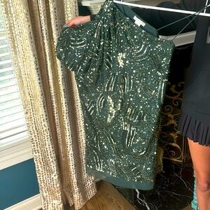 green sparkle- batwing arm